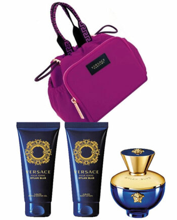 Dylan Blue Gift Set for Women (edP 100ml + Body Lotion 100ml + Shower Gel 100ml + Pouch) by Versace